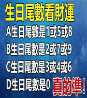 来宾你的生日尾数是几？命运如何？